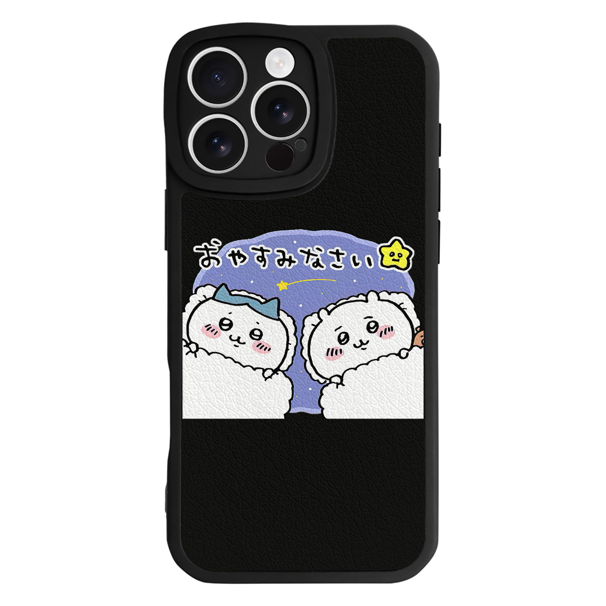 （画像用） ちいかわ ハチワレ Chii-kawa hachiware 【iPhone 16シリーズ対応】シリコンスマホケース（レザー調） 材質：シリコン